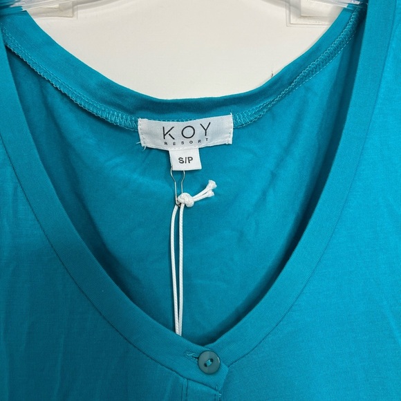 NWT Laguna Henley Mini Dress - Koy Resort - S Aquamarine - Picture 6 of 14
